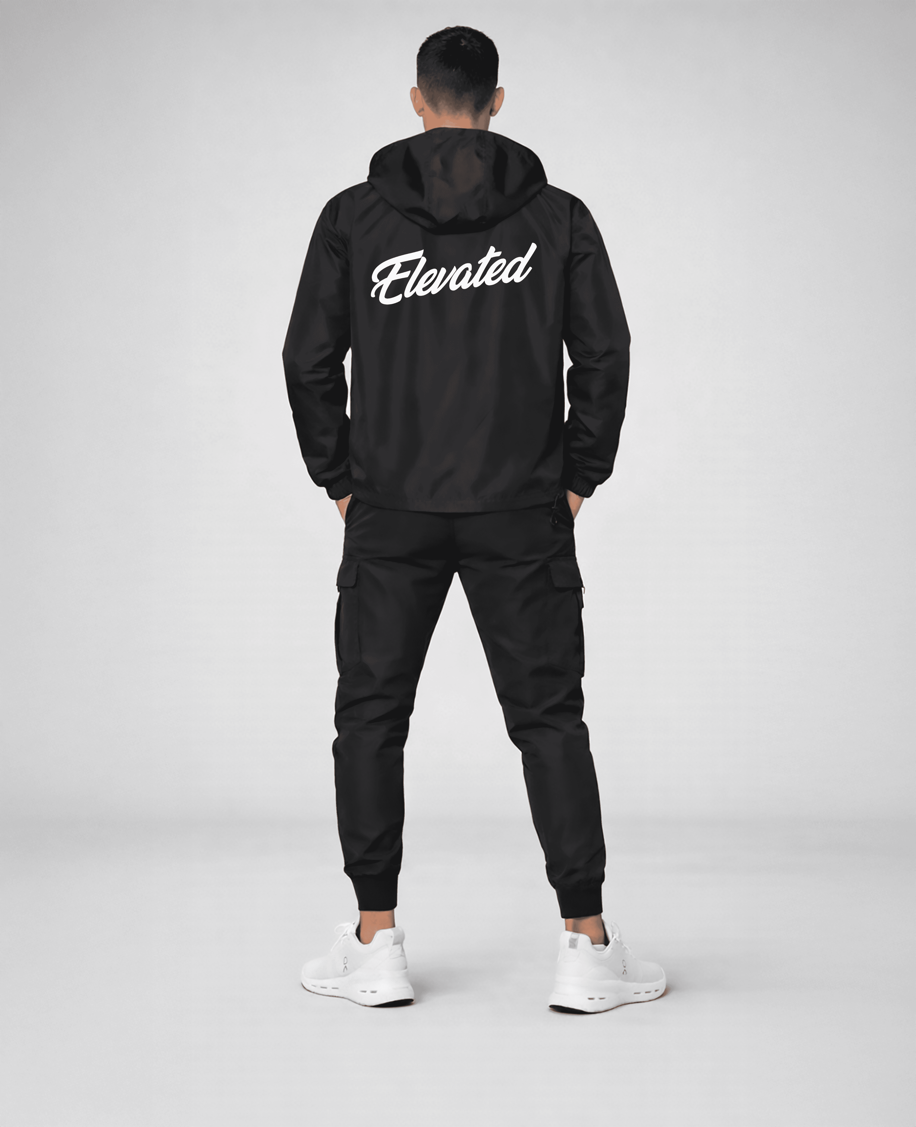 Elevated Hooded Packable Quarter-Zip Jacket
